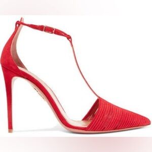 AQUAZZURA RITZ Elegant Red Stiletto Heels